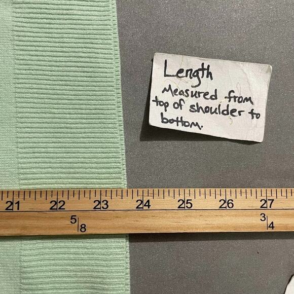 Sag Harbor Womens Size XL Mint Green Sweater Minimalist Chic Pastel Soft Girl - Picture 8 of 8